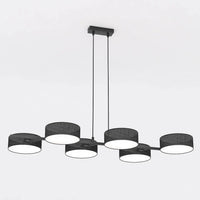 DRUMZ 6-lichts hanglamp - Zwart textiel - Mooier Thuis