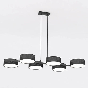 DRUMZ 6-lichts hanglamp - Zwart textiel