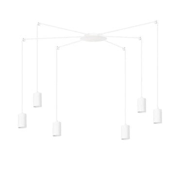 TRAKER 6-lichts hanglamp - Wit frame