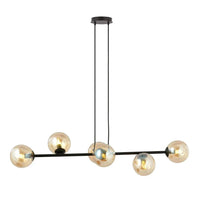 ROSSI 6-lichts hanglamp - Amber glas - Mooier Thuis