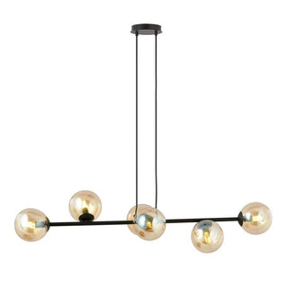 ROSSI 6-lichts hanglamp - Amber glas - Mooier Thuis
