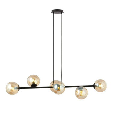 ROSSI 6-lichts hanglamp - Amber glas