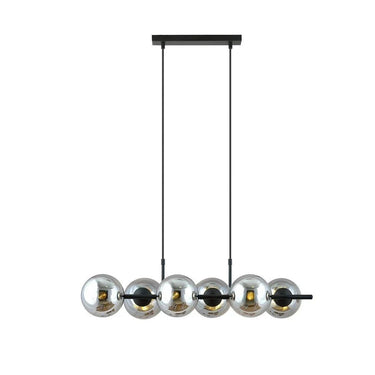 RORY 6-lichts hanglamp - Smoked glas