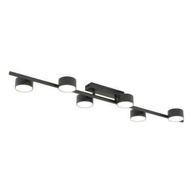 BET 6-lichts plafondlamp - Zwart