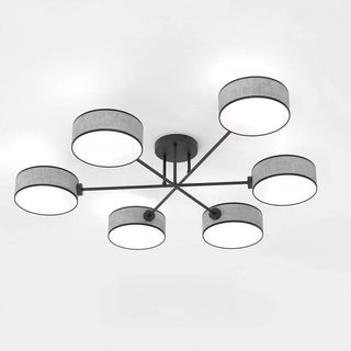 MAGA 6-lichts plafondlamp - Grijs frame - Mooier Thuis