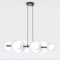 MODEL 6-lichts hanglamp - Wit glas - Mooier Thuis