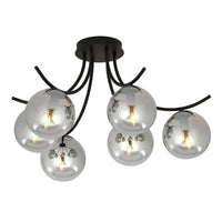 BOSTON 6-lichts plafondlamp - Smoked glas - Mooier Thuis
