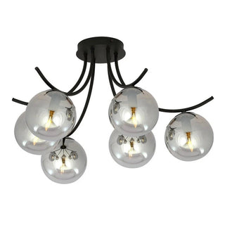 BOSTON 6-lichts plafondlamp - Smoked glas - Mooier Thuis