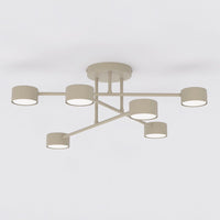 Halo plafondlamp 6-lichts mokka
