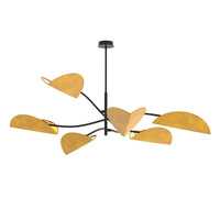 LOTUS 6-lichts hanglamp - Mosterd textiel - Mooier Thuis