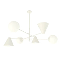 HERMES 6-lichts hanglamp - Wit glas - Mooier Thuis