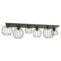 NEST 6-lichts plafondlamp - Zwart draad design - Mooier Thuis