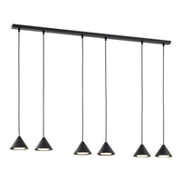 ELIT 6-lichts hanglamp - Zwart - Mooier Thuis