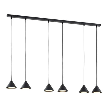 ELIT 6-lichts hanglamp - Zwart