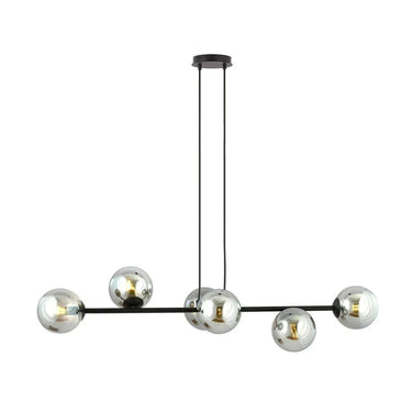 ROSSI 6-lichts hanglamp - Smoked glas