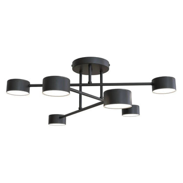 HALO 6-lichts plafondlamp - Zwart