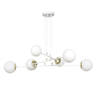 OGNIS 6-lichts hanglamp - Wit glas