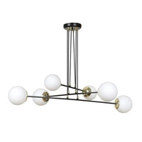 OGNIS 6-lichts hanglamp – Wit/zwart - Mooier Thuis