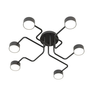 KURAGE 6-lichts plafondlamp - Zwart