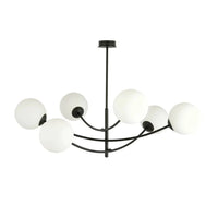 HUNTER 6-lichts hanglamp - Wit glas - Mooier Thuis