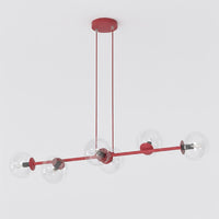 Magnus hanglamp helder glas 6-lichts transparant