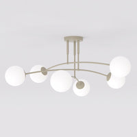 Pregos plafondlamp opaalwit glas 6-lichts