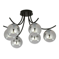 Emibig BOSTON 6-lichts plafondlamp - Smoked glas