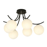 Emibig BOSTON 6-lichts plafondlamp - Wit glas