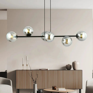ROSSI 6-lichts hanglamp - Smoked glas