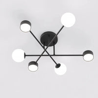 Emibig HOLON 6-lichts plafondlamp - Zwart frame