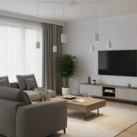 Emibig TRAKER 6-lichts hanglamp - Wit frame