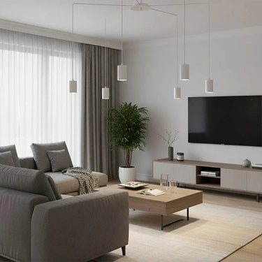 TRAKER 6-lichts hanglamp - Wit frame