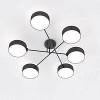 Emibig MAGA 6-lichts plafondlamp - Zwart textiel