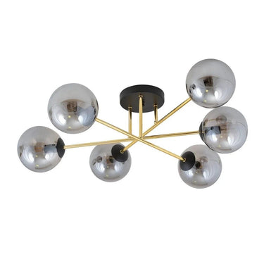 MAGNUM 6-lichts plafondlamp - Smoked glas