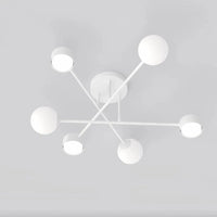 Emibig HOLON 6-lichts plafondlamp - Wit glas