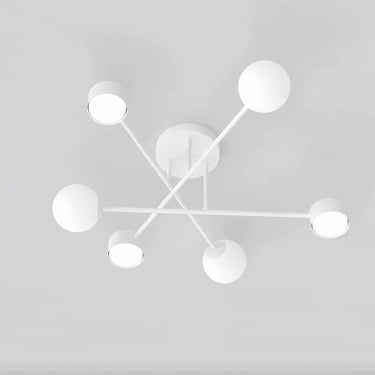 HOLON 6-lichts plafondlamp - Wit glas