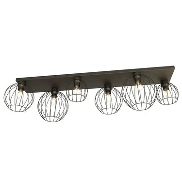 NEST 6-lichts plafondlamp - Zwart draad design