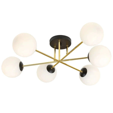 MAGNUM 6-lichts plafondlamp - Wit glas