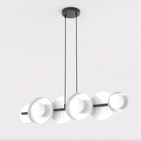 Emibig MODEL 6-lichts hanglamp - Wit glas