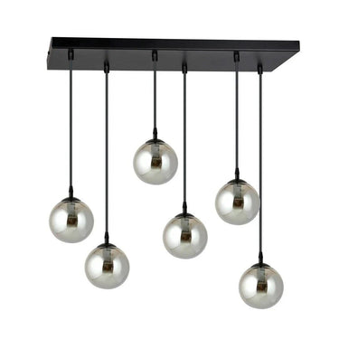COSMO 6-lichts hanglamp - Smoked glas