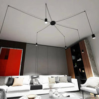 Emibig TRAKER 6-lichts hanglamp - Zwart