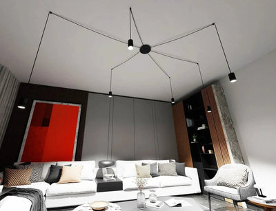 TRAKER 6-lichts hanglamp - Zwart