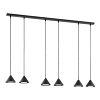 Emibig ELIT 6-lichts hanglamp - Zwart