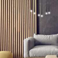 Emibig SELTER 6-lichts hanglamp - Zwart minimalistisch