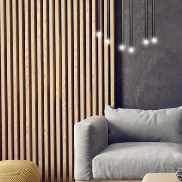 SELTER 6-lichts hanglamp - Zwart minimalistisch