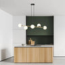 Mooier Thuis - GRAVITY 6-lichts hanglamp - Wit glas hanglamp met ronde bol - 110 cm breed