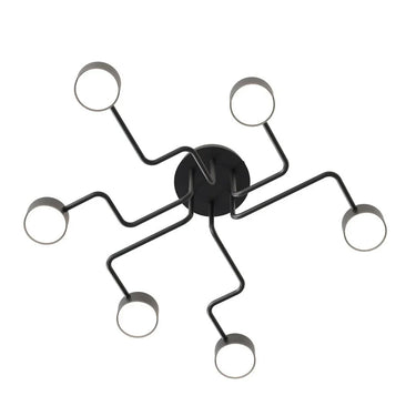 KURAGE 6-lichts plafondlamp - Zwart