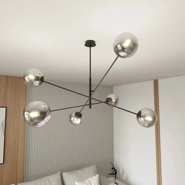LINEAR 6-lichts hanglamp - Smoked glas