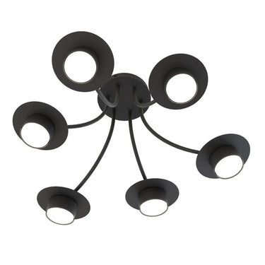 ENSO 6-lichts plafondlamp - Zwart