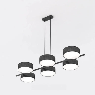 DRUMZ 6-lichts hanglamp - Zwart textiel